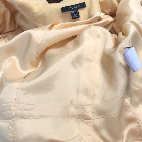 Louben Yellow Front Zip Pea Coat size 10 - Picture 11 of 11